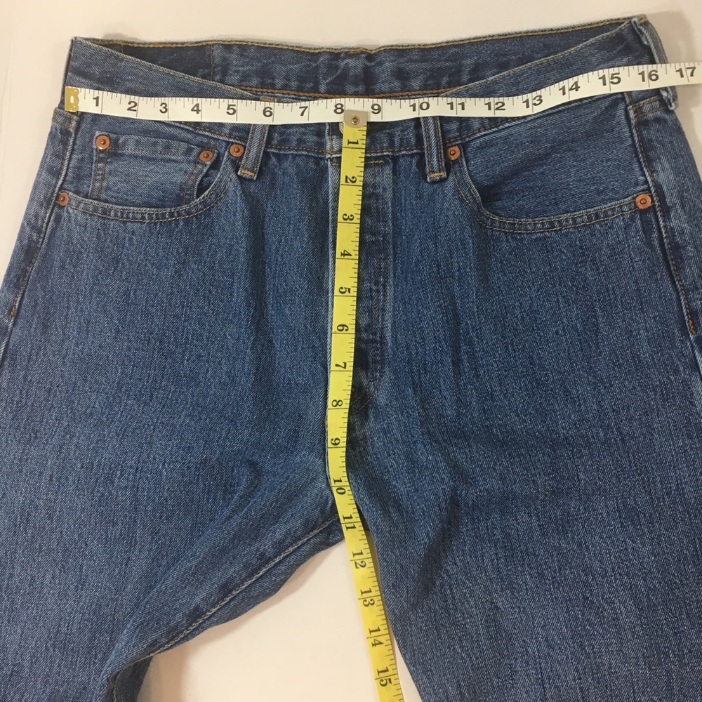 Levi’s 501 button fly high waisted mom jeans 33 - Picture 4 of 8